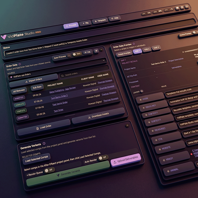 VidPlate Studio plugin preview